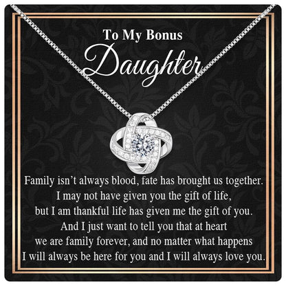 Larvincy Bonus Daughter Gifts from Stepdad Stepmom With Heartfelt Message & Elegant Box - Jewelry Gifts For Stepdaughter, To My Bonus Daughter Necklace On Birthday Graduation Wedding Christmas & More
