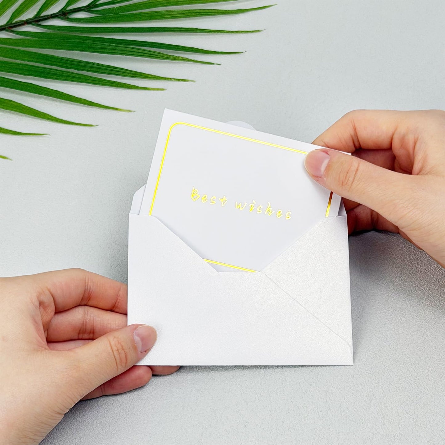 100 Pack Mini Pearl White Envelopes, 4 x 2.75" Shimmer Gift Card Envelopes, Gift Card Holder, Small Business Card Envelopes for Invitations, Wedding, Birthday Party, Baby Shower