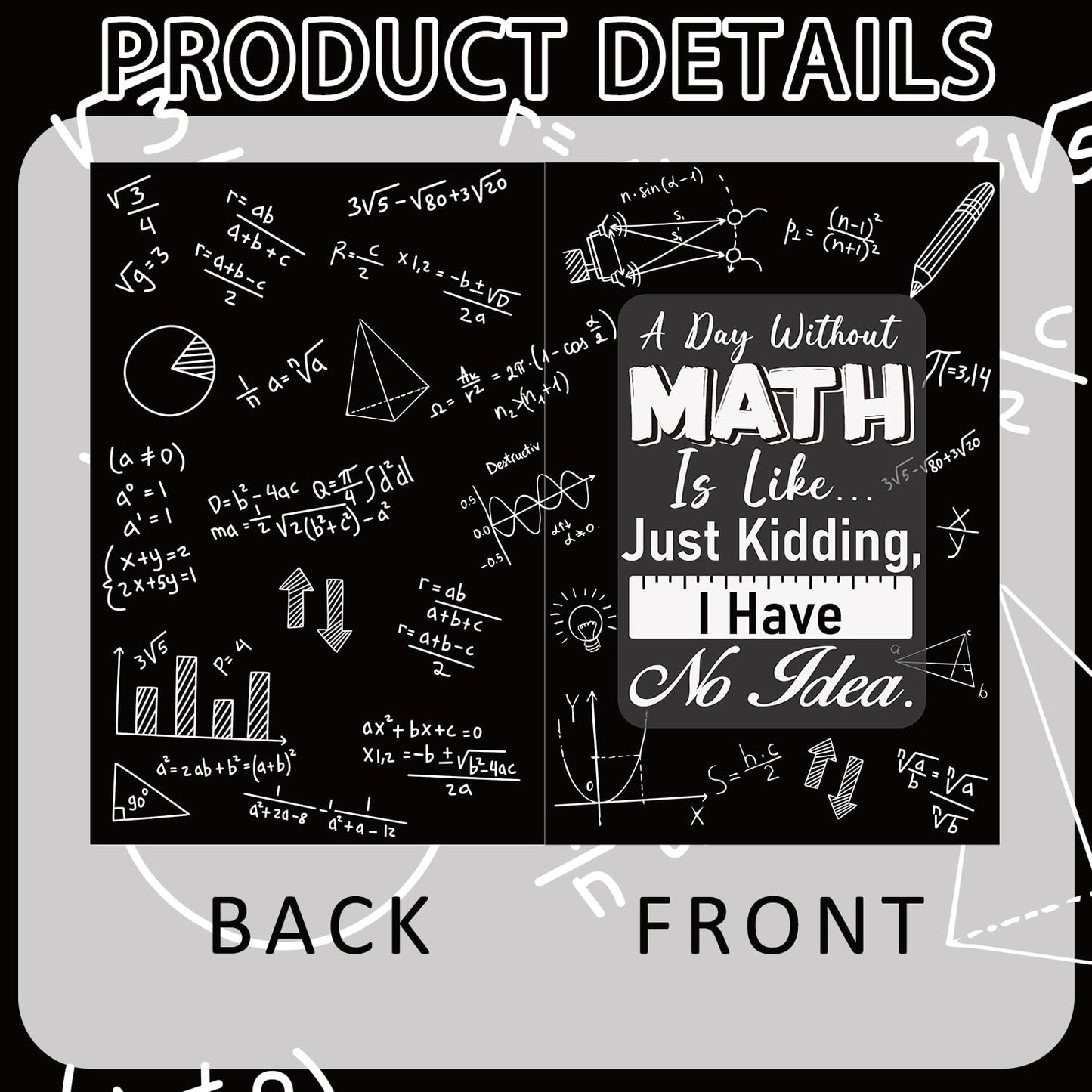 Math Teacher Card Gift - Funny Greeting Card Keychain Appreciation Gifts for Math Teachers Professors Tutors on Teacher Appreciation Week End of Year Birthday, Christmas