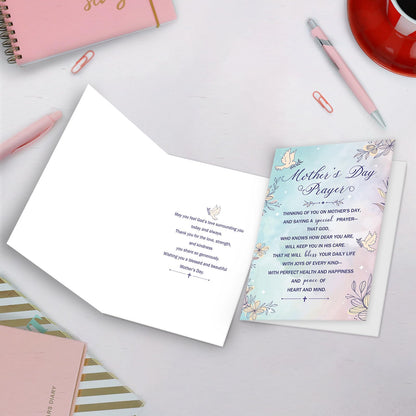 SuperShunhu Religious Mother’s Day Prayer Card, Christian Blessings Card for Mom, Faith-Based Mother’s Day Card with Prayer & God’s Love, Blessed Mother’s Day Wishes