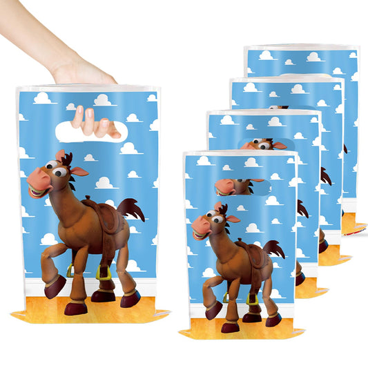 30Pcs Toy Themed Birthday Party Decorations Blue Sky White Cloud and Donkey Gift Bags Goodie Bags for Birthday Party