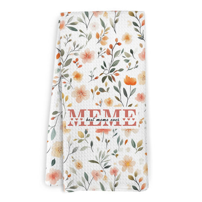Meme Kitchen Towels, Meme Gifts, Meme Dish Towels, Meme Gifts Grandma, Grandma Mothers Day Birthday Gifts for Meme, Meme Hand Tea Towels for Bathroom Kitchen Decor, 16x24 Inches