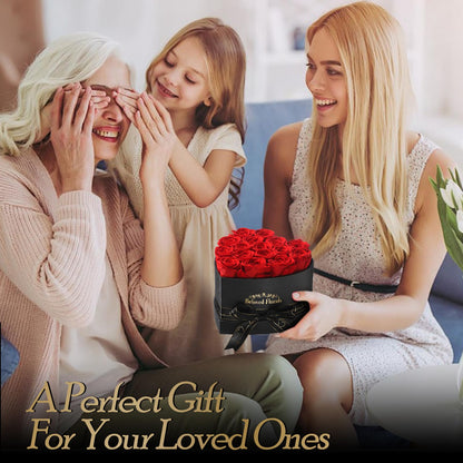 16 Preserved Flowers Rose in a Box, Gifts for Women Mom Her Wife on Mothers Day Valentines Birthday Christmas Anniversary Romantic(Red)