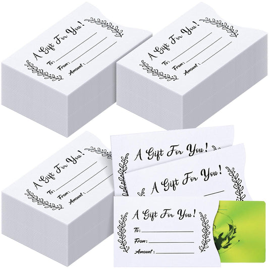 Yinder 600 Pcs Gift Card Envelopes Bulk Thank You Gift Card Sleeves Appreciation Mini Money Cash Envelopes for Blank Hotel Credit Protector for Holiday Party Business, 3.54 x 2.36 Inches(White)