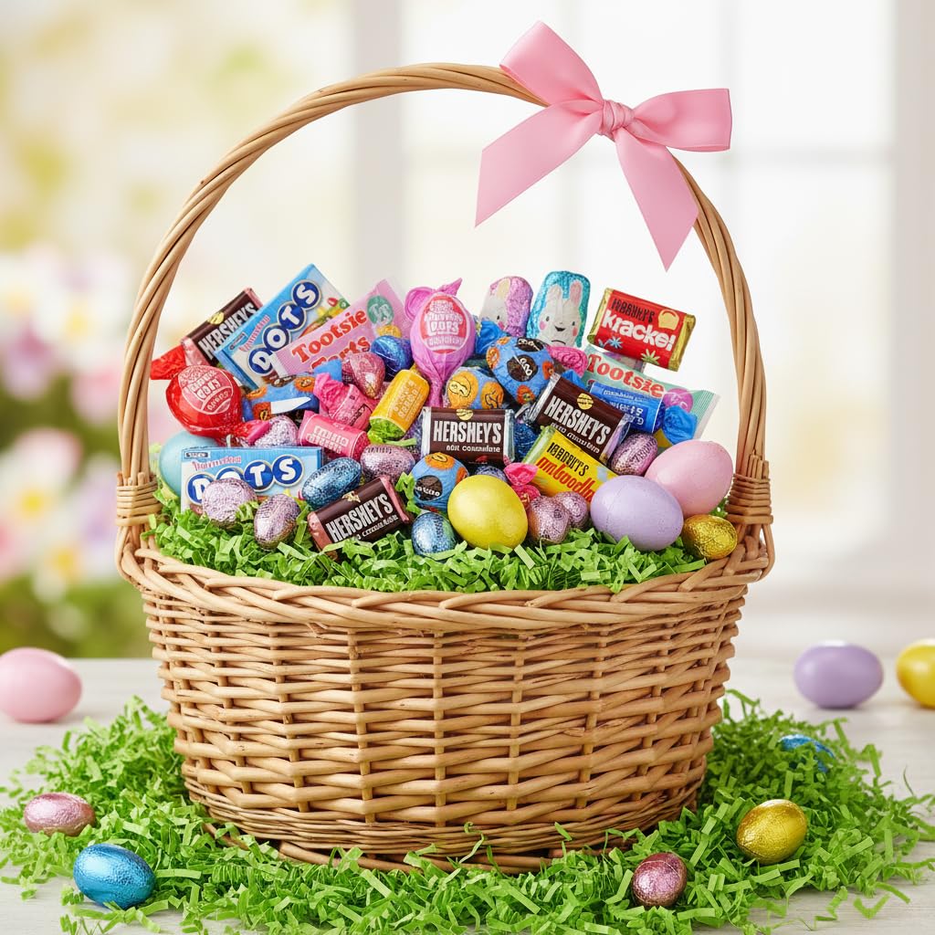 Easter Candy Bulk Variety Pack 2lb - Assorted Chocolate Bulk Easter Candy Individually Wrapped for Party Favors, Easter Egg Fillers & Easter Basket Stuffers - 2 Pounds
