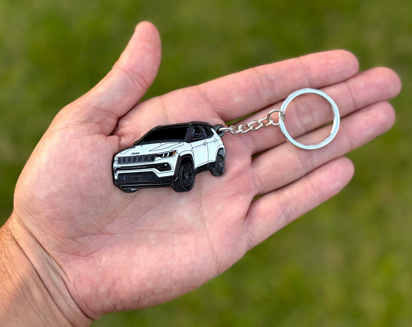Jeep Compass Metal Keychain – Officially Licensed Jeep Accessories for Women Men Key Chain Cool Fob Gift