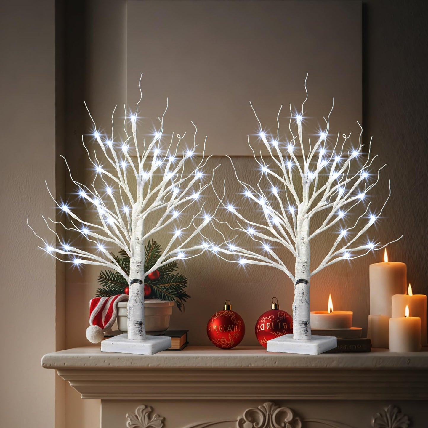 BDUSXYZ Money Tree Gift Holder - 36 LED Lighted Display Tree with Clips Lighted Tabletop Decoration Gift Card Tree (White)
