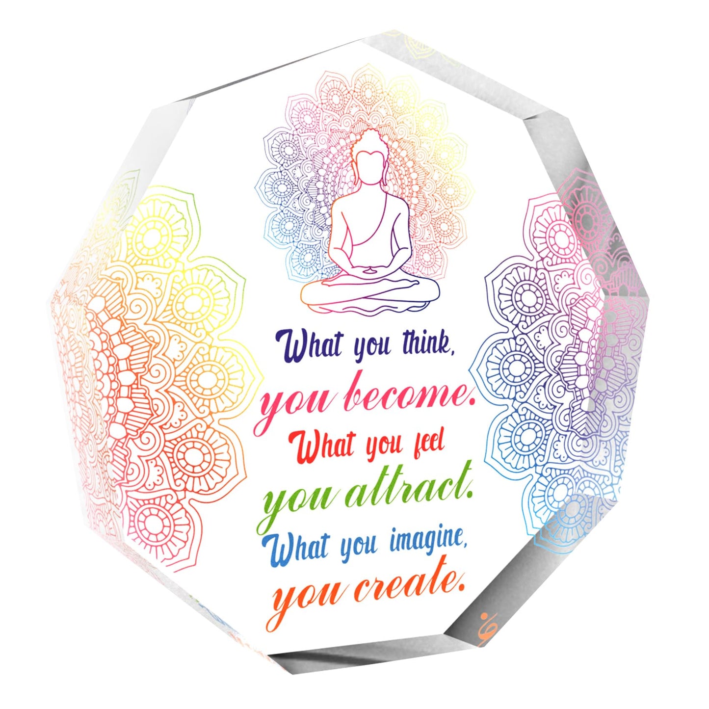 Buddhist Zen Gifts for Women Men Spiritual Meditation Gifts for Women Buddha Acrylic Sign Plaque Yoga Room Meditation Room Decor Sign Zen Den Buddhist Decor Gift for Yoga Lovers Instructor