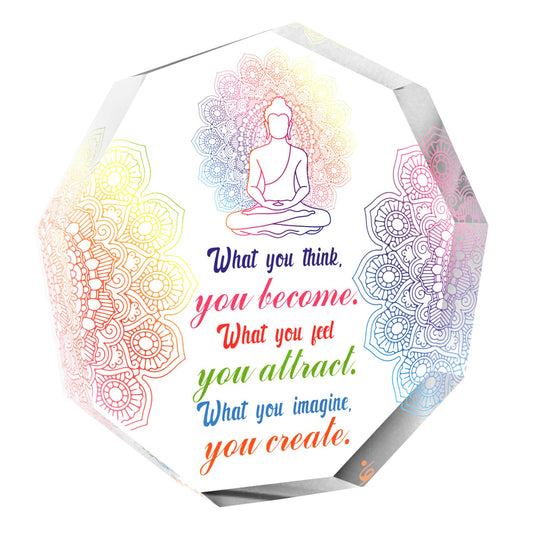 Buddhist Zen Gifts for Women Men Spiritual Meditation Gifts for Women Buddha Acrylic Sign Plaque Yoga Room Meditation Room Decor Sign Zen Den Buddhist Decor Gift for Yoga Lovers Instructor