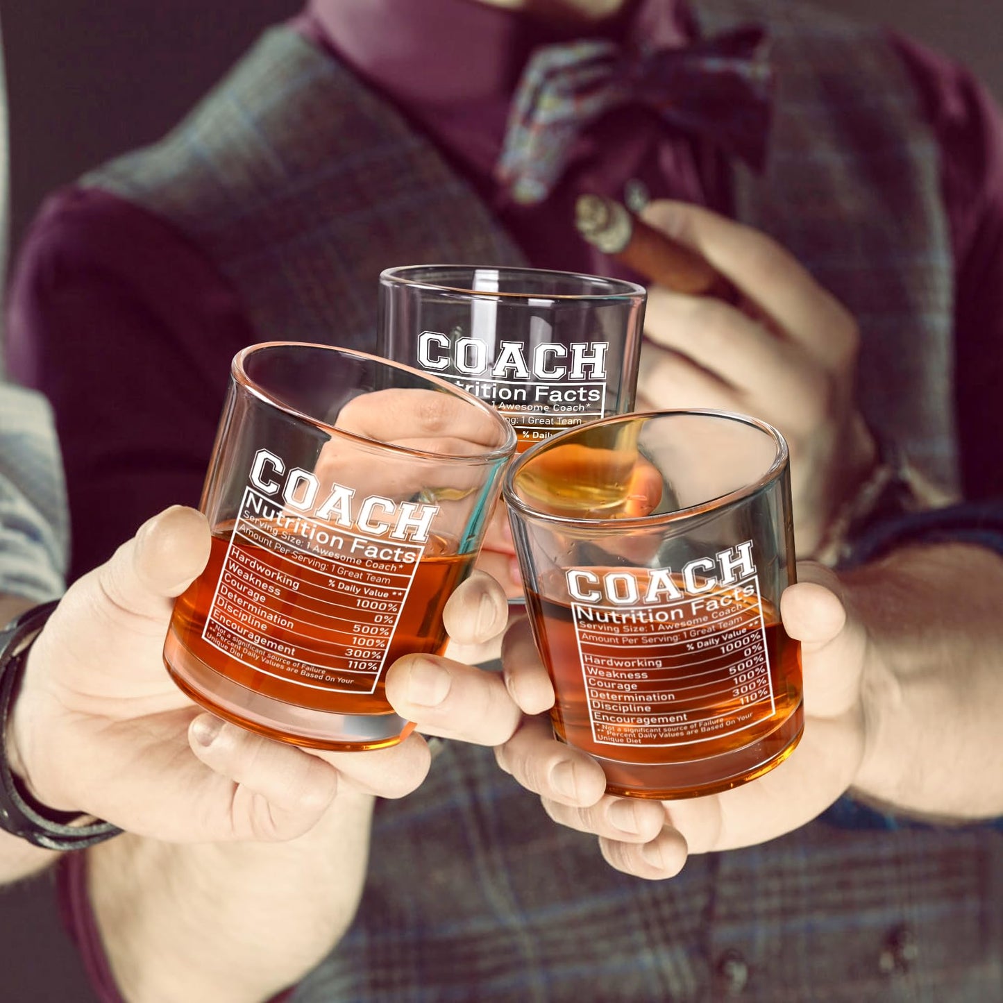 Futtumy Coach Nutrition Facts Whiskey Glass, Coach Gifts for Men, Basketball Coach Gifts, Baseball Coaches Gift, Best Coaches Gift for Soccer Softball Volleyball for Graduation Competition Christmas