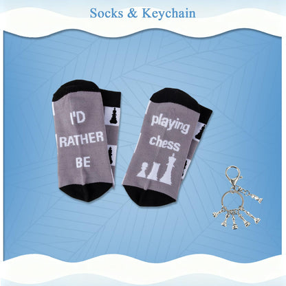 Funny Novelty Crew Socks with Keychain,Sport Running Runner Gifts for Mother Dad Boyfriend Husband Funky Dress Socks