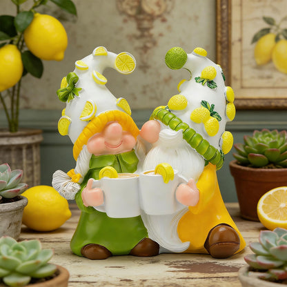 Lemon Gnome Decor Lemon Themed Gifts for Women Summer Gnomes Lemon Decorations for Home Kitchen Tiered Tray Table Ornaments Indoor