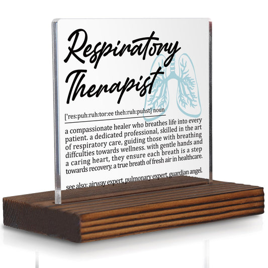 Respiratory Therapist Gifts, Thank You Appreciation Gifts for RTs Week Graduation Birthday Christmas Pulmonary Care Professionals Office Desk Decor Decorative Signs Plaque PA020