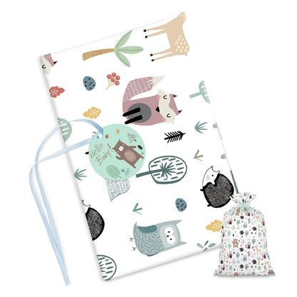 56" Extra Large Baby Shower Plastic Gift Bag, Jumbo Gift Bag with Woodland Animal Design for Girls, Boys and Newborn Parties or Celebration