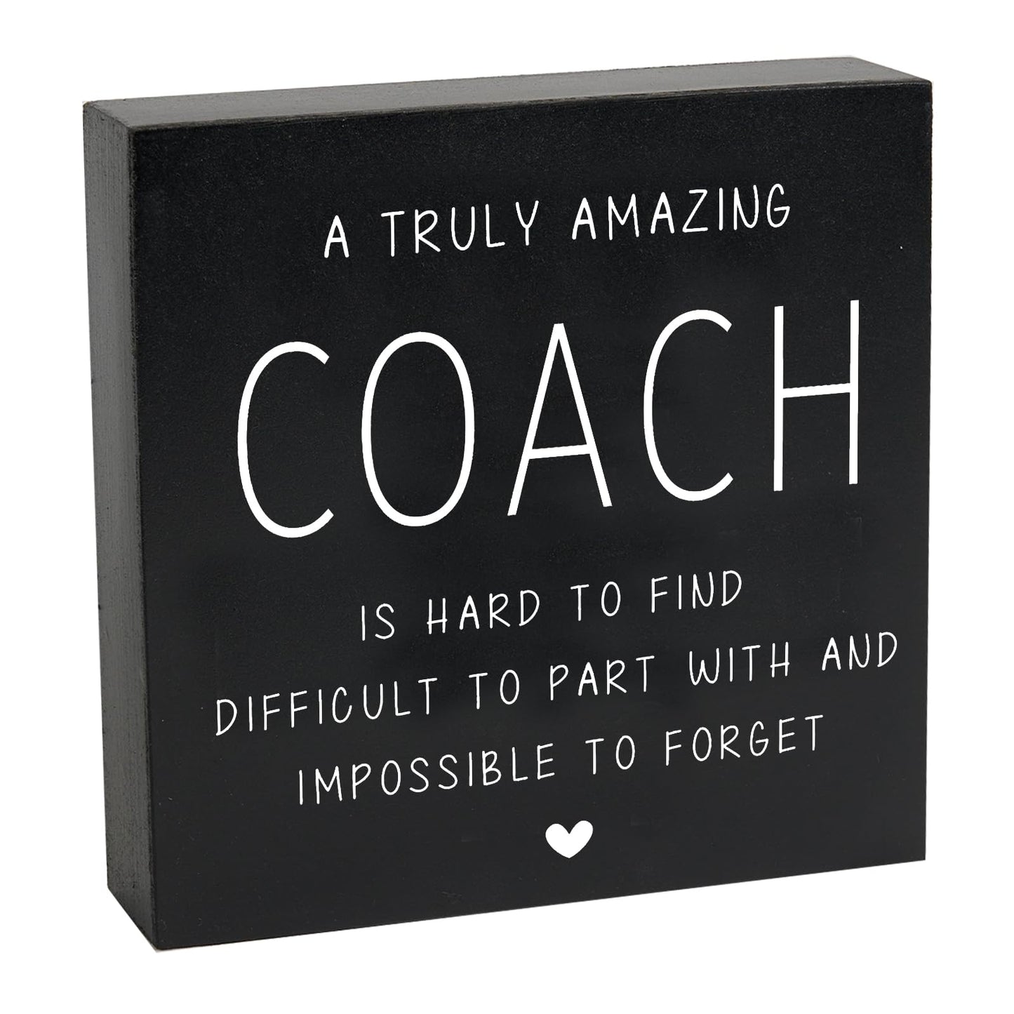 Coach Gifts Wooden Box Sign, Coach Going Away Gift for Men Women, Appreciation Gifts for Best Coach Baseball Gymnastics Track Softball Desk Table Decor, Appreciation Gift Thank You Gifts