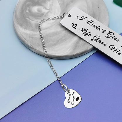 Bonus Daughter Gifts Bookmark Stepdaughter Gifts from Stepmom Adoption Bookmark Birthday Present for Daughter in Law Gift from Mother in Law Christmas Graduation Present for Stepdaughter