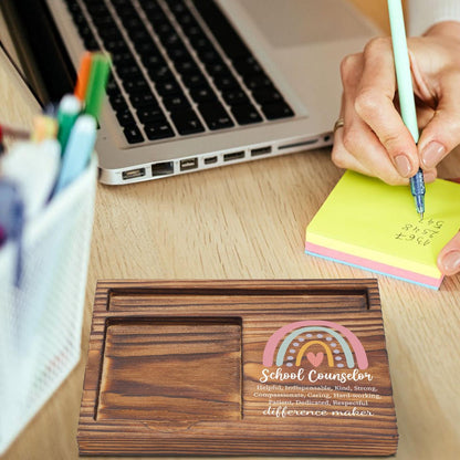 School Counselor Sticky Note Holder, Appreciation Thank You Gift for Psychologist Therapist, Back to School Guidance Gift for Counseling Self-Stick Note Pad Holders TZP61