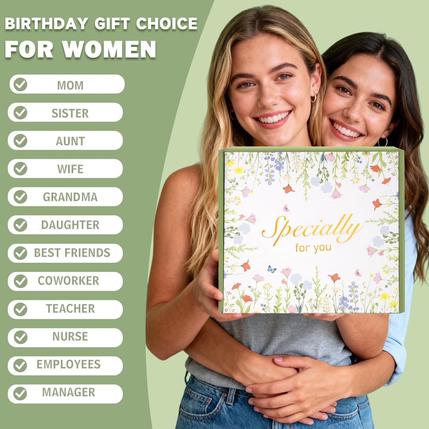 Birthday Gifts for Women, Personalized Graduation Gifts Teacher Appreciation Gifts, Monogrammed Initial Gift for Teacher Her Wife Friend Daughter Sister Girlfriend, Get Well Thank you Gifts (N)