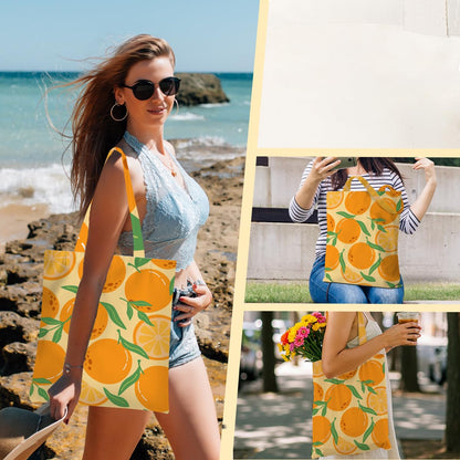 Hanamiya Na Tote Bag with Zipper Pockets, Tote Bag Reusable Shopping Grocery Bags Birthday Gifts for Women, Weekender Bags