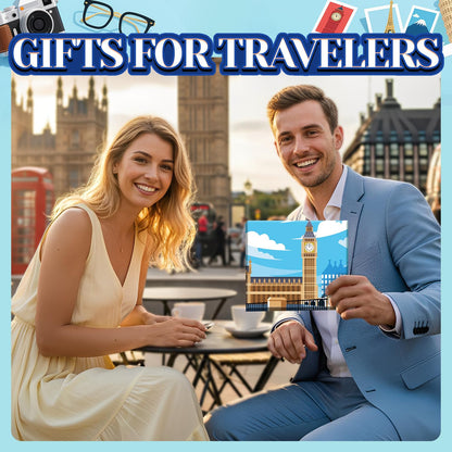 HAPPYPOP Travel Gifts for Women Men - Italy Paris London Socks Traveler Gifts