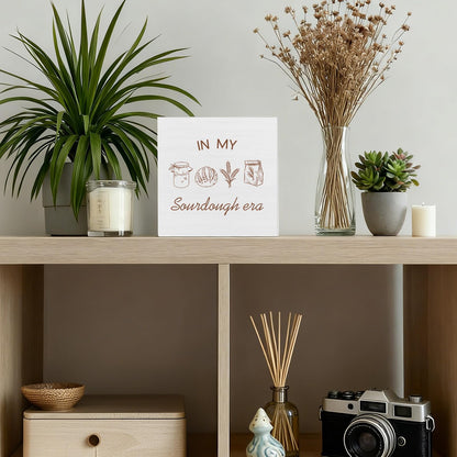 Funny Sourdough Gifts for Baking Lovers, In My Sourdough Era Kitchen Wooden Box Sign Decor, Baking Gifts for Bakers Women Men