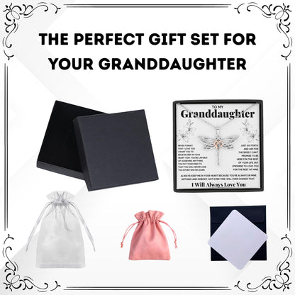 OC9 Gifts Granddaughter Necklace Gift from Grandma or Grandpa with Message Card and Gift Box for Birthday, Graduation and Christmas