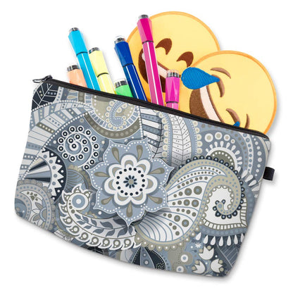 Deanfun Cosmetic Bag for Women, Mandala Flowers Waterproof Makeup Bags Roomy Toiletry Pouch Travel Accessories Gifts (51559)
