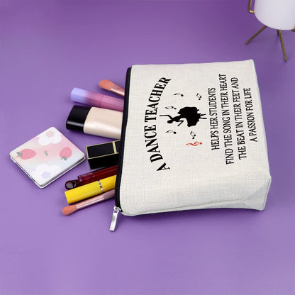 Sazuwu Dance Teacher Gifts: Makeup Bag & Travel Pouch for Women - Appreciation, Birthday, Thank You & Holiday Gifts