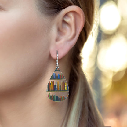 DAYANEY Teacher Earrings for Women as Teacher Appreciation Retirement Gifts, Book Cat Pencil Librarian School Earrings as Book Lovers Readers Bookish Gifts for Teachers Students Women Birthday Gift