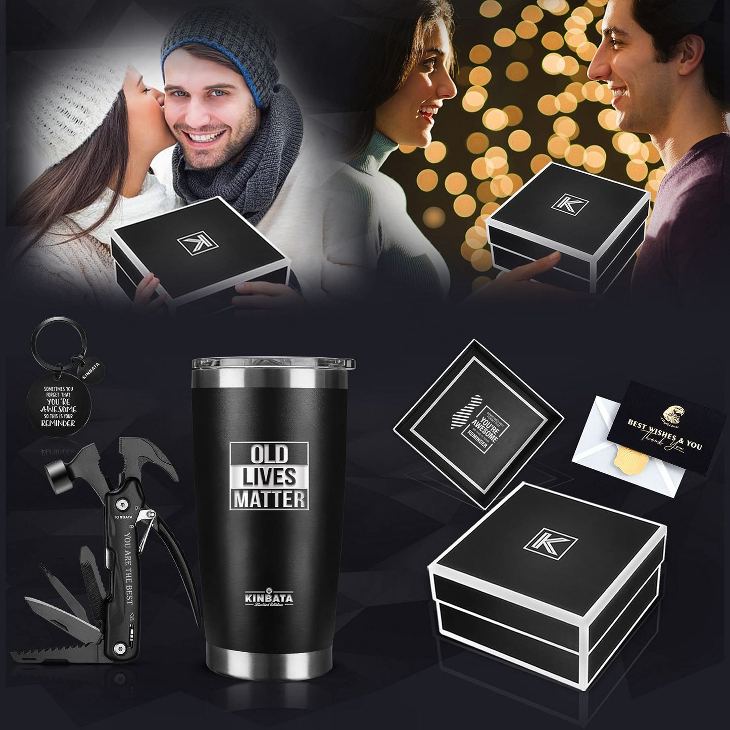 Birthday Gifts for Men-Fathers Best Day Gift for Dad Retirement Old Lives Still Matter Gifts for Him Grandpa Uncle Unique Presents Ideas Tumbler Multitool