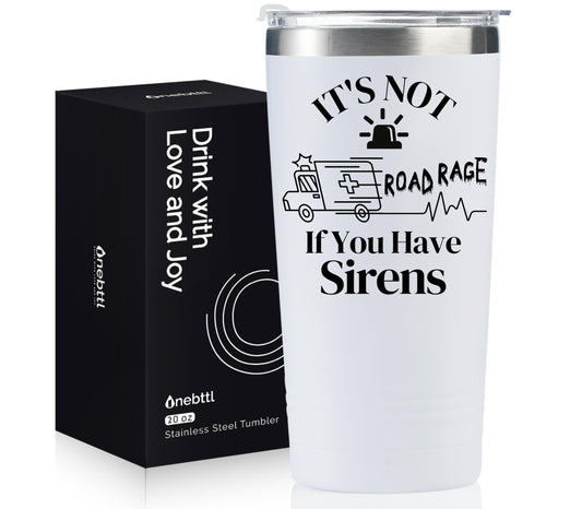Onebttl Funny Paramedic Gifts, Gifts for EMT and EMS on National Emergency Medical Technician Day and International Paramedics Day, Stainless Steel Insulated Tumbler - It's not a road rage