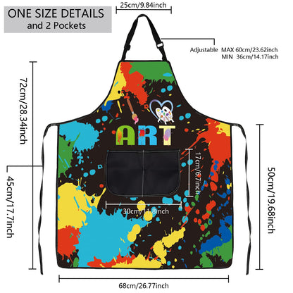 MBMSO Painting Artist Apron with Pockets Artist Painter Gifts Art Lover Gift for Art Teacher Student Painter Apron Waterproof