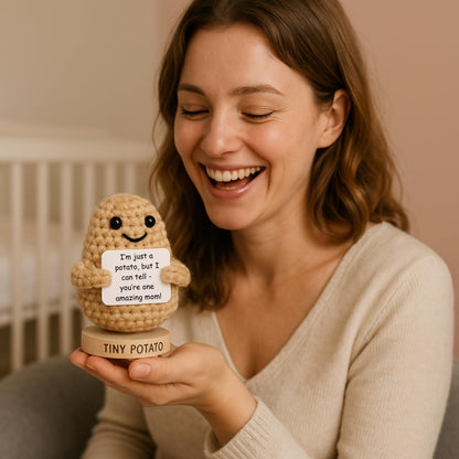 New Mom Gifts for Women - Tiny Potato with 30 Cute Signs | New Mommy Funny Gift for Baby Showers, Christmas, Stocking Stuffers, Birthday | Postpartum Care Package Idea for 1st Time Mother After Birth