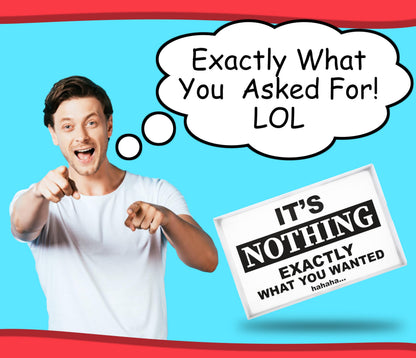 Jergrim Nothing Gift Box, Funny Gag Gifts, Great for White Elephant, Gifts for Men, Women, Christmas Secret Santa. Prank for Person, Husband, Boyfriend or Friend who has Everything or Want Nothing