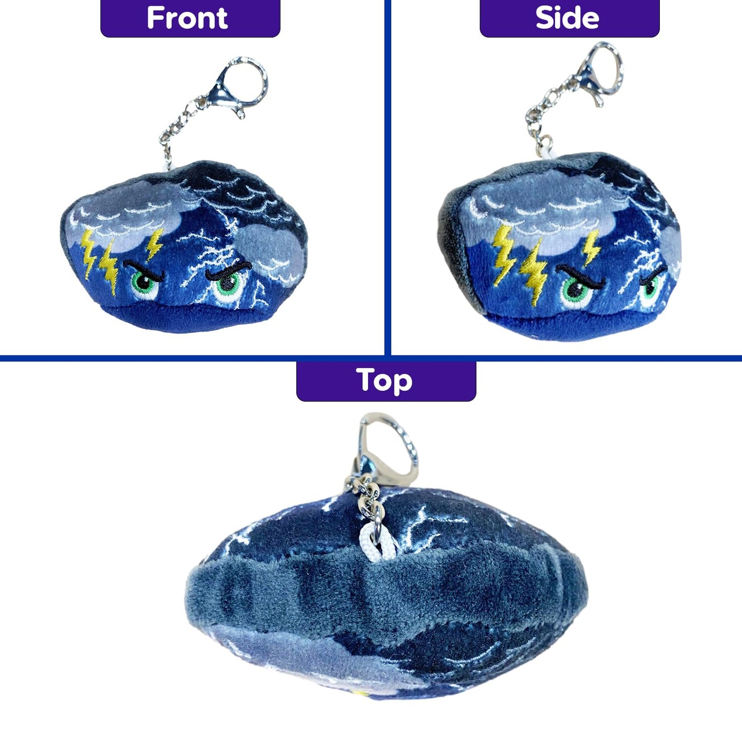 Thunderheads Plush Keychain Weather Educational Plush Bag Charm with Fact Card
