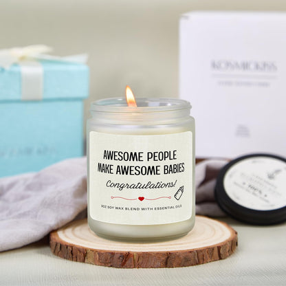 New Parents Gifts for Couples, Gender Reveal Gifts, Baby Shower Candle Gift for Mom, Lavender Scented Soy Wax Candle- Gift for New Mom, Dad, Pregnancy Women