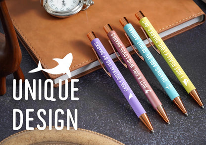 InnoBeta Shark Gifts for Women, Girls, Ballpoint Pen Set of 4, Shark Stuff for Shark Lovers, Shark Mom Gifts for Birthdays, Christmas