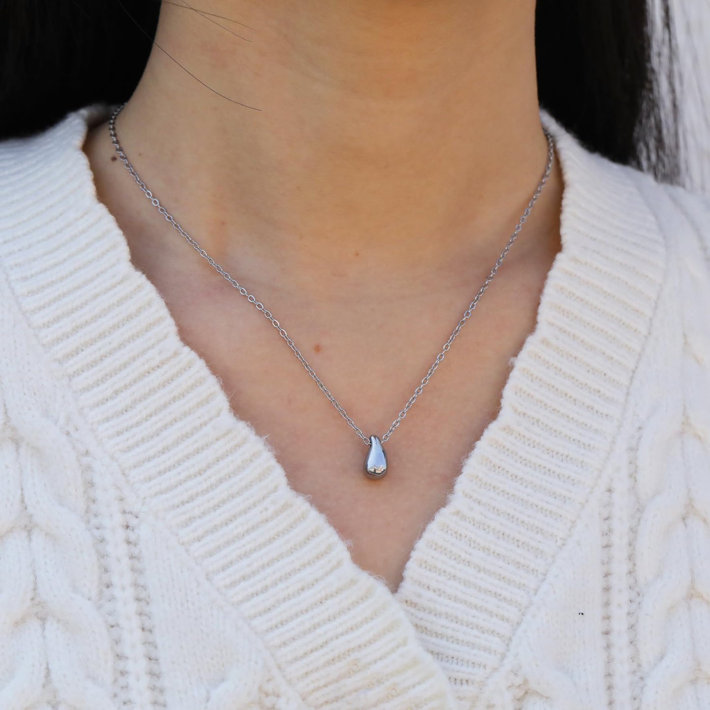 RZKING Silvery Necklace for Women, Dainty Cat Candy Bow Moonstone Necklace, Gifts for Best Friend Sister Mom Daughter Teacher, Mothers Day Birthday Christmas Thank You Gifts