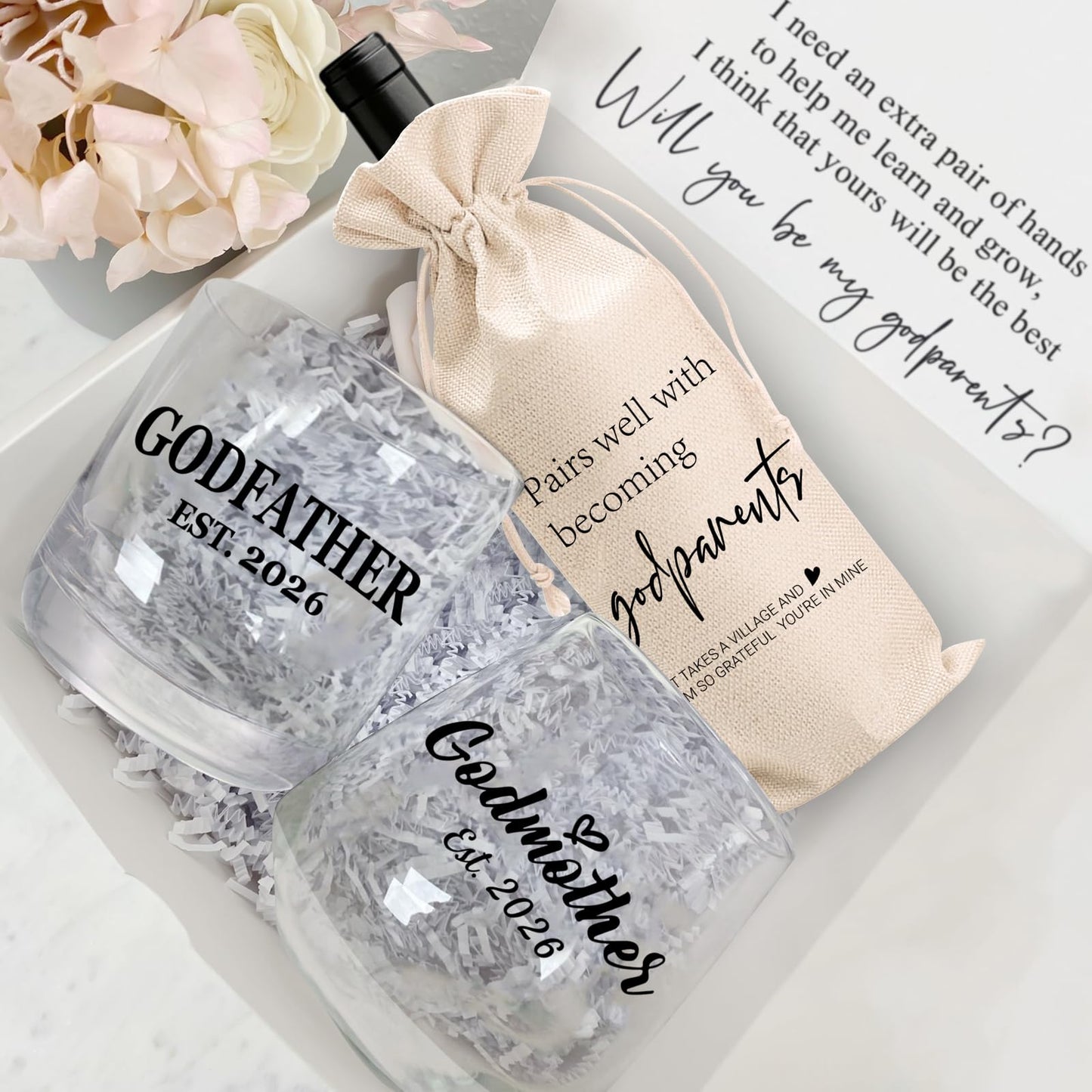 Physkoa Est2026 Godparents Gift– Godfather & Godmother Proposal Gifts-Godparents Proposal Present-Will You Be My Godparents