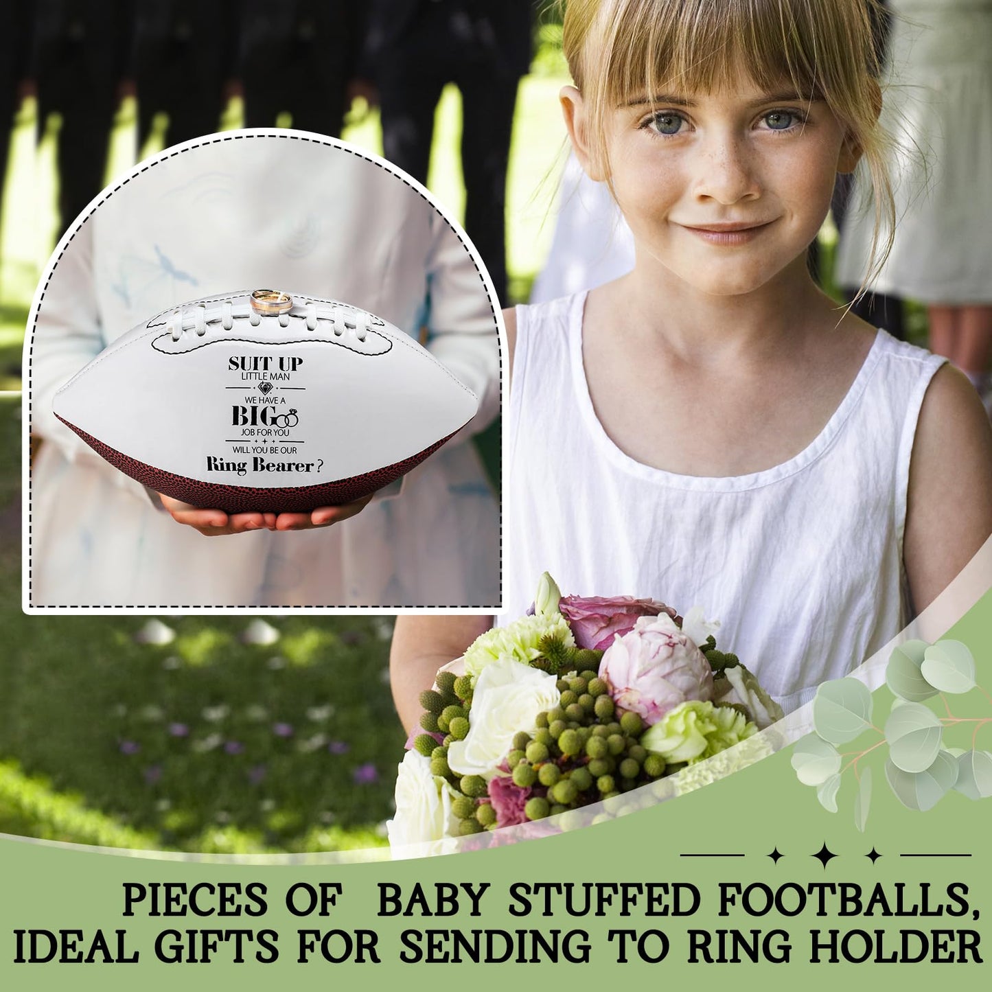 Hollowfly Wedding Proposal Gifts Football Bulk Will You Be My Groomsman Flower Girl Bridesmaid Ring Bearer Proposal Keepsakes Football Gifts