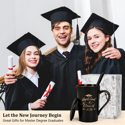 Maustic Masters Degree Graduation Gifts, Mastered It Class of 2026 Coffee Mug, College Graduation Gifts for Women Her Him, Class of 2026 Grad Gift, MBA Grad Gift, 14 Oz Black