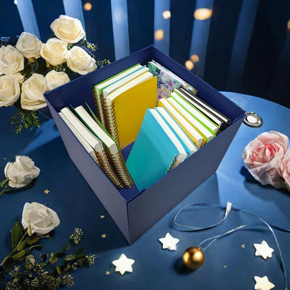 YINUOYOUJIA Large Gift Box 12x12x10 Inches,Blue Gift Boxes for Presents,Birthday Box,for Packaging,Valentine's Day,Mother's Day,Christmas,Anniversaries,Family or Business.
