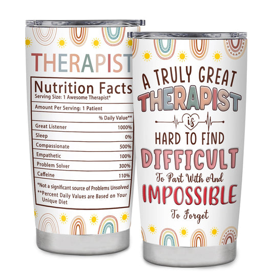 Therapist Gifts Tumbler,Respiratory Physical Speech Massage Occupational Mental Health Therapist Gifts,Therapist Office Decor,Travel Coffee Tumbler Mug 20oz