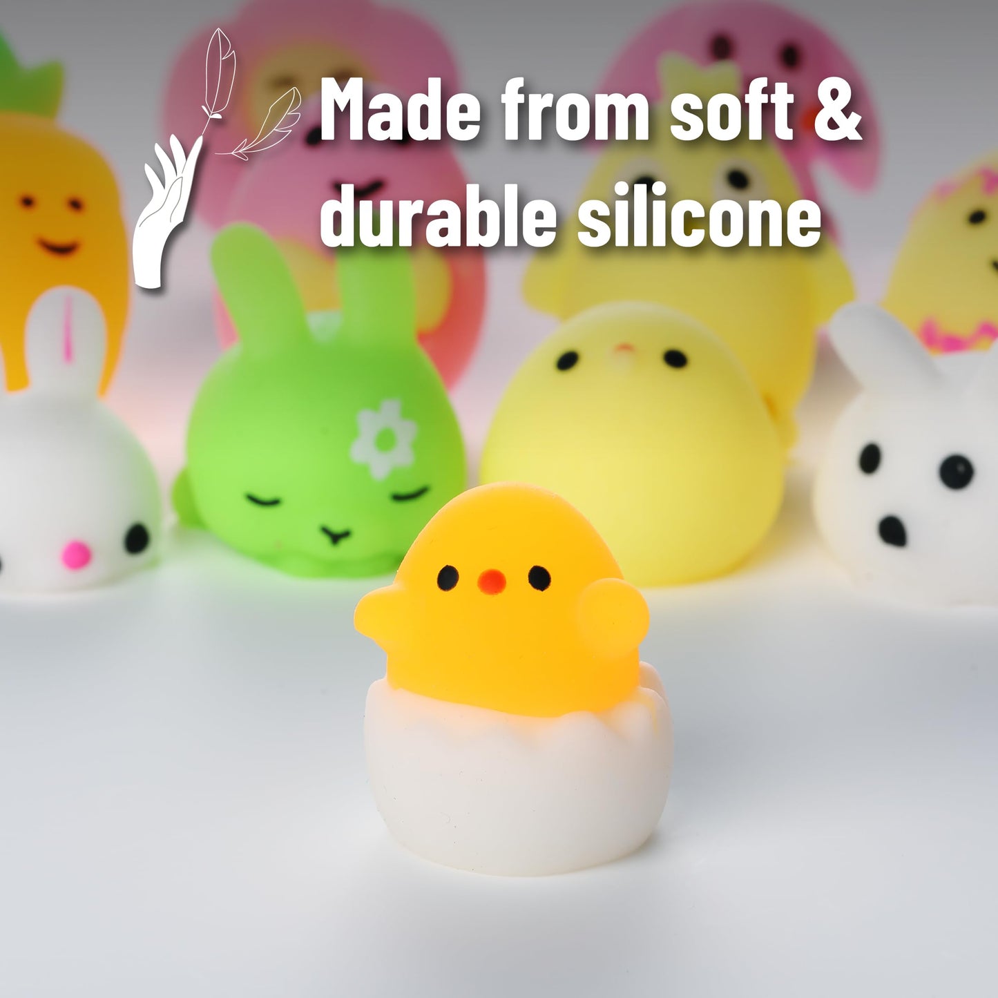 Mr. Pen- Easter Squishy Toys for Kids, 12 Pack, Washable Twistable Stretchy Squishies, Soft Stress Relief Sensory Toys for Squeezing, Easter Basket Stuffers, Party Favors & Classroom Rewards