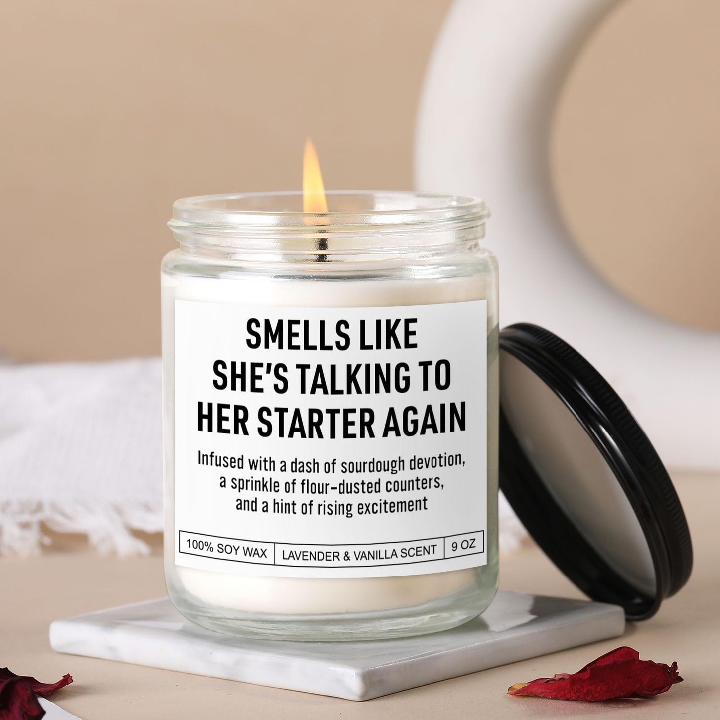 Funny Sourdough Starter Candle, Sourdough Gifts for Women, Unique Gifts for Sourdough Bakers, Bread Makers, Enthusiasts & Lovers, Sour Dough Accessories, Birthday, Mothers Day Baking Presents