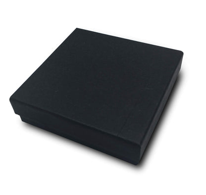 TheDisplayGuys - 25-Pack #33 Cotton Filled Cardboard Paper Jewelry Boxes Gift Case - Matte Black (3.5" x 3.5" x 1.0") - for Shipping or Storage