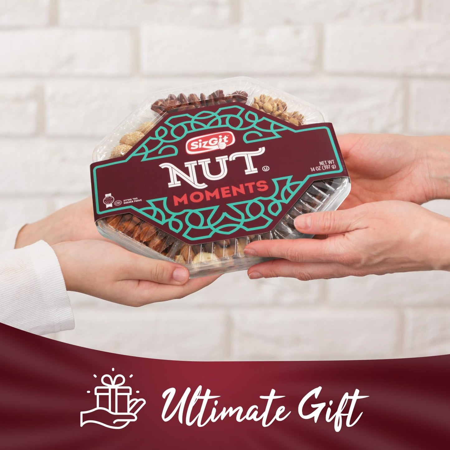 Nut Gift Baskets, 14oz Mixed Nut Gift Box of 7 Sectional Platter, Ideal Nut Assortment for Holidays, Birthdays, Celebrations, Anniversaries, Corporate Occasions and Everyday Snacking