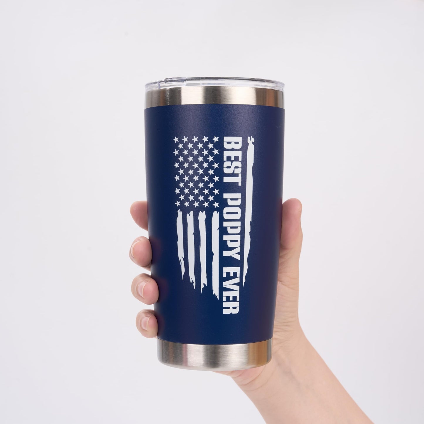 Poppy Gifts - Gift for Poppy from Grandkids - Fathers Day Christmas Birthday Gifts Idea - Tumbler 20Oz Stainless Steel