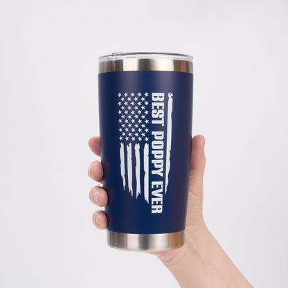 Poppy Gifts - Gift for Poppy from Grandkids - Fathers Day Christmas Birthday Gifts Idea - Tumbler 20Oz Stainless Steel
