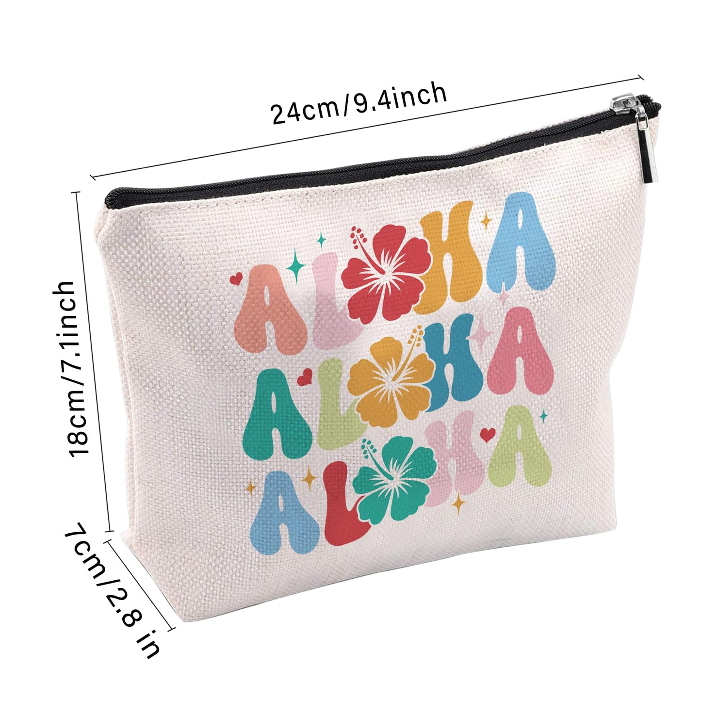 Hawaii Makeup Bag, Hawaii Gifts For Women Men, Sea Island Makeup Pouch, Travel Toiletry Bag With Zipper, Birthday Graduation Christmas Gifts For Women Mom Sister Best Friend Bestie Her